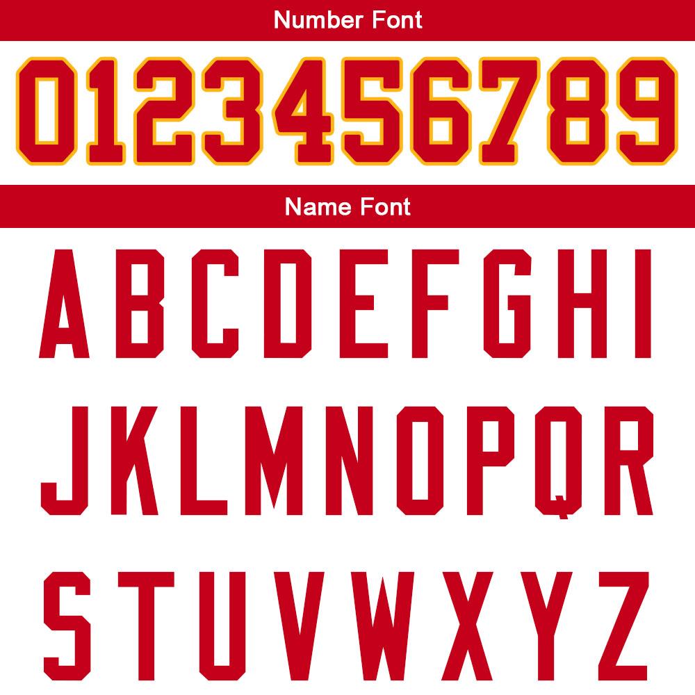 custom authentic gradient fashion football jersey white-red-yellow