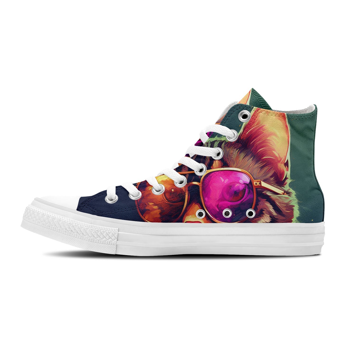 Moda felina original: Zapatillas de lona de media caña increíblemente modernas para hombre y mujer