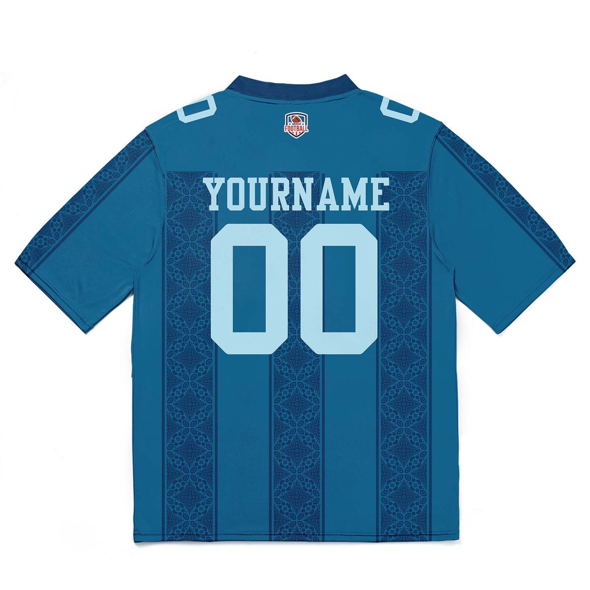 Camiseta de fútbol personalizada con nombre y número del equipo impresos y bordados-color azul marino