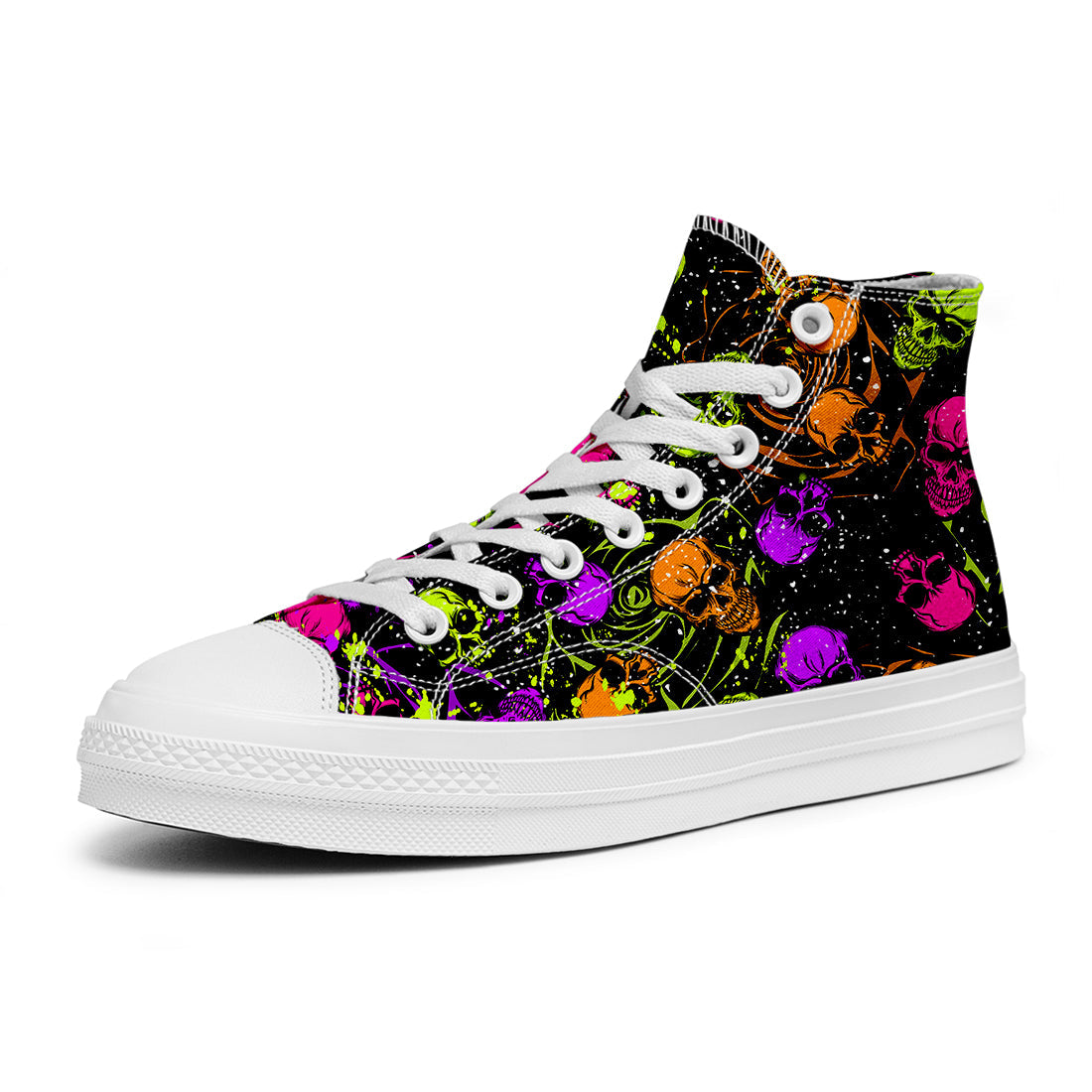 Resalta tu estilo con las zapatillas de lona de caña media Skeleton para hombre y mujer