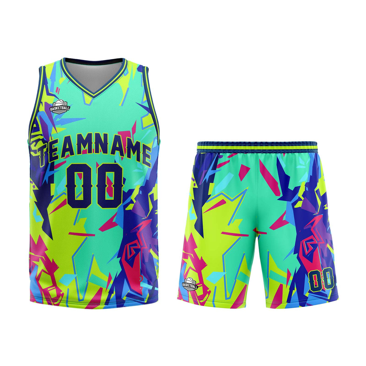 Uniforme de baloncesto personalizado en color verde roto con tu logotipo-nombre y número impresos