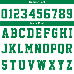 Uniforme de baloncesto personalizado blanco y verde con tu logotipo-nombre y número impresos