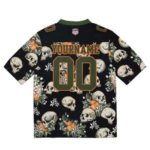Camiseta de fútbol personalizada con nombre y número del equipo bordados y estampados-color verde oliva