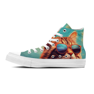 Estilo felino atrevido: luce con actitud estas zapatillas de lona de media caña para todos los estilos