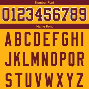 custom authentic gradient fashion football jersey yellow-burgundy