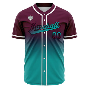 Camisetas de béisbol personalizadas con degradado nombre número y logotipo