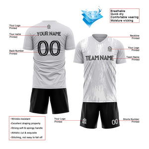 custom soccer uniform jersey kids adults personalized set jersey shirt gray
