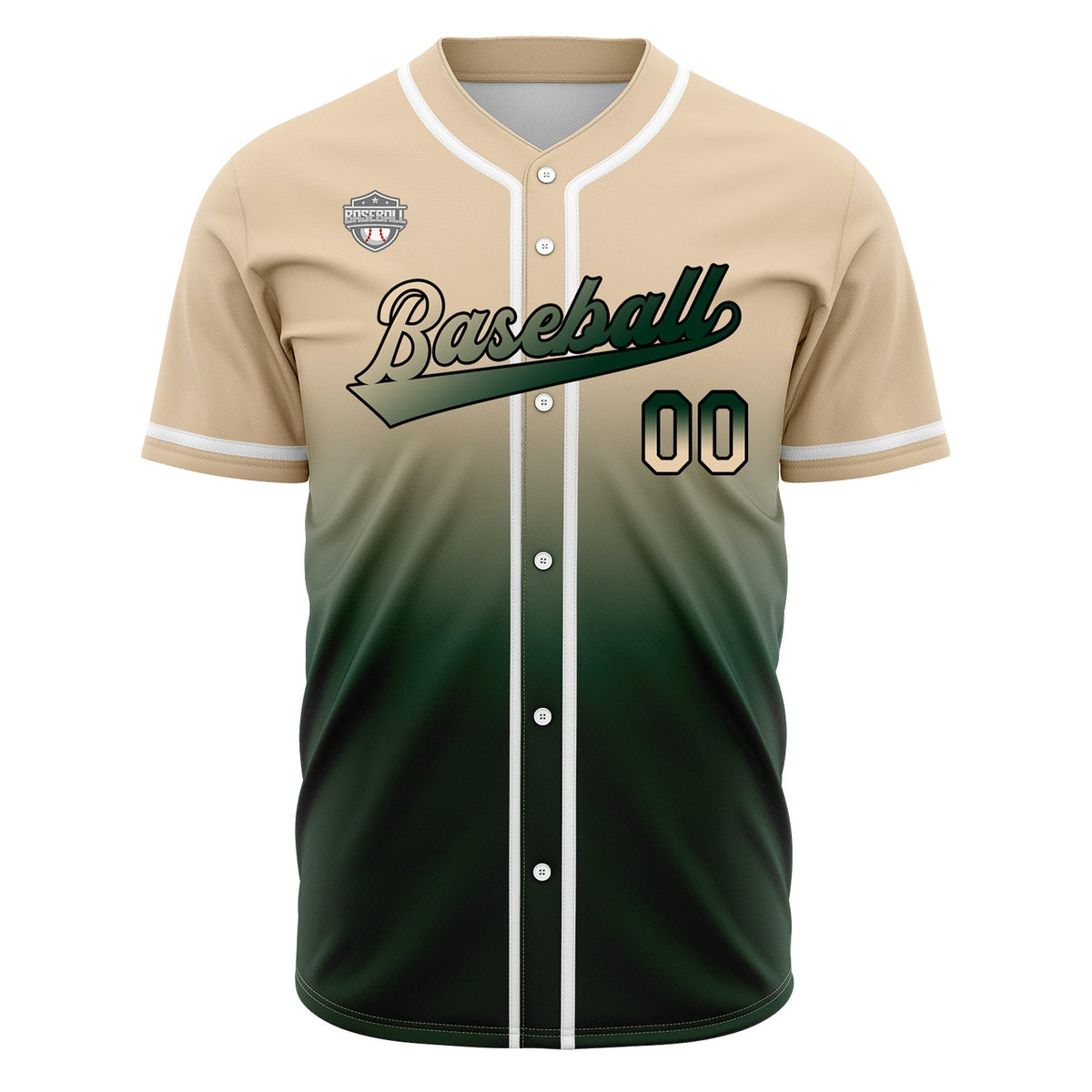 Camisetas de béisbol personalizadas con degradado nombre número y logotipo