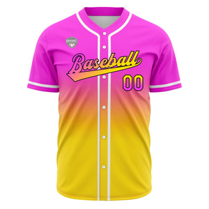 Camisetas de béisbol personalizadas con degradado nombre número y logotipo
