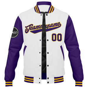Chaqueta universitaria personalizada estilo Letterman para hombres & mujeres y jóvenes & color amarillo marino