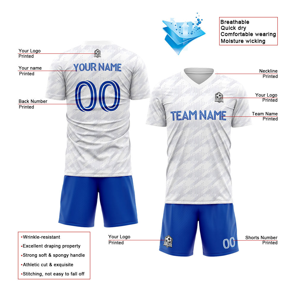 custom soccer uniform jersey kids adults personalized set jersey shirt white
