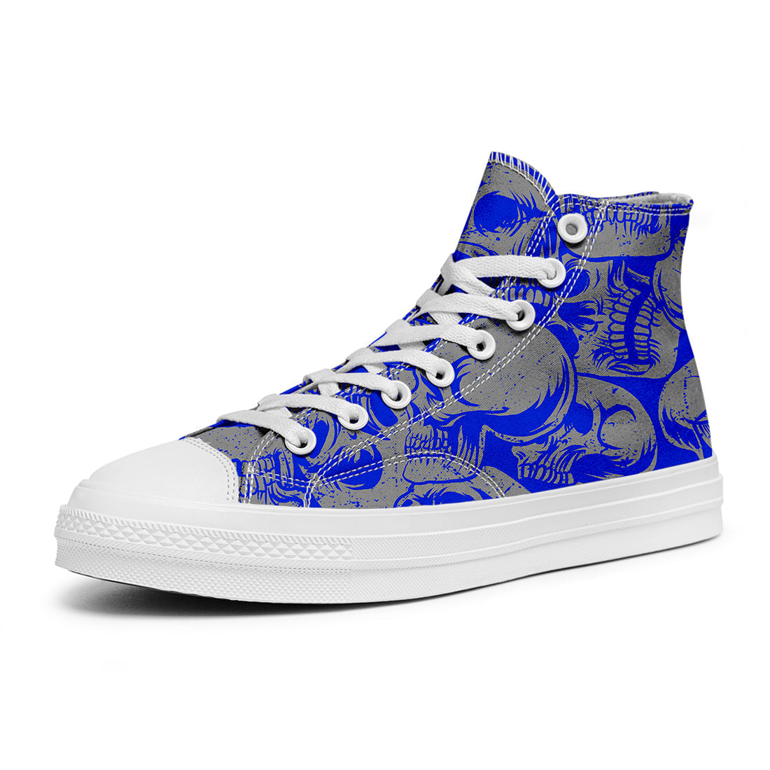 Resalta tu estilo con las zapatillas de lona de caña media Skeleton para hombre y mujer