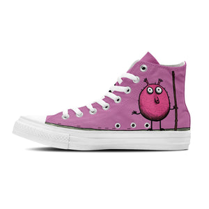 Adorable Oink: Déjese seducir por la ternura con nuestras zapatillas de lona de media caña con divertidos dibujos de cerditos: moda divertida para hombres y mujeres