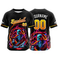 Camiseta de béisbol personalizada para hombres mujeres ni?os y jóvenes con bordados e impresión en color amarillo