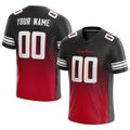 custom authentic gradient fashion football jersey black-red-white mesh