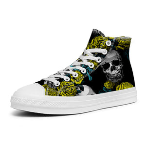 Resalta tu estilo con las zapatillas de lona de caña media Skeleton para hombre y mujer