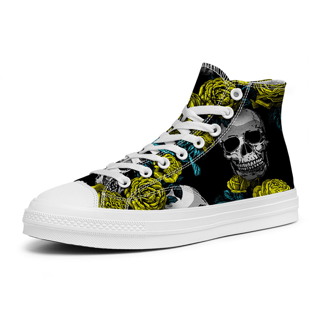 Resalta tu estilo con las zapatillas de lona de caña media Skeleton para hombre y mujer