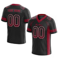 custom authentic drift fashion football jersey black-red mesh