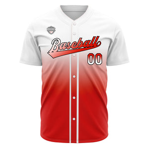 Camisetas de béisbol personalizadas con degradado nombre número y logotipo