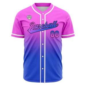 Camisetas de béisbol personalizadas con degradado nombre número y logotipo