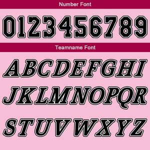 Uniforme de baloncesto rosa personalizado con tu logotipo-nombre y número impresos