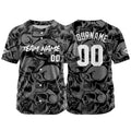 Camiseta de béisbol personalizada para hombres mujeres ni?os y jóvenes con bordados e impresión en blanco y negro