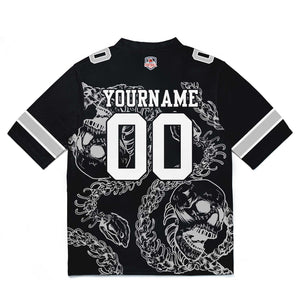 Camiseta de fútbol personalizada con nombre y número del equipo bordados y estampados-color gris hueso