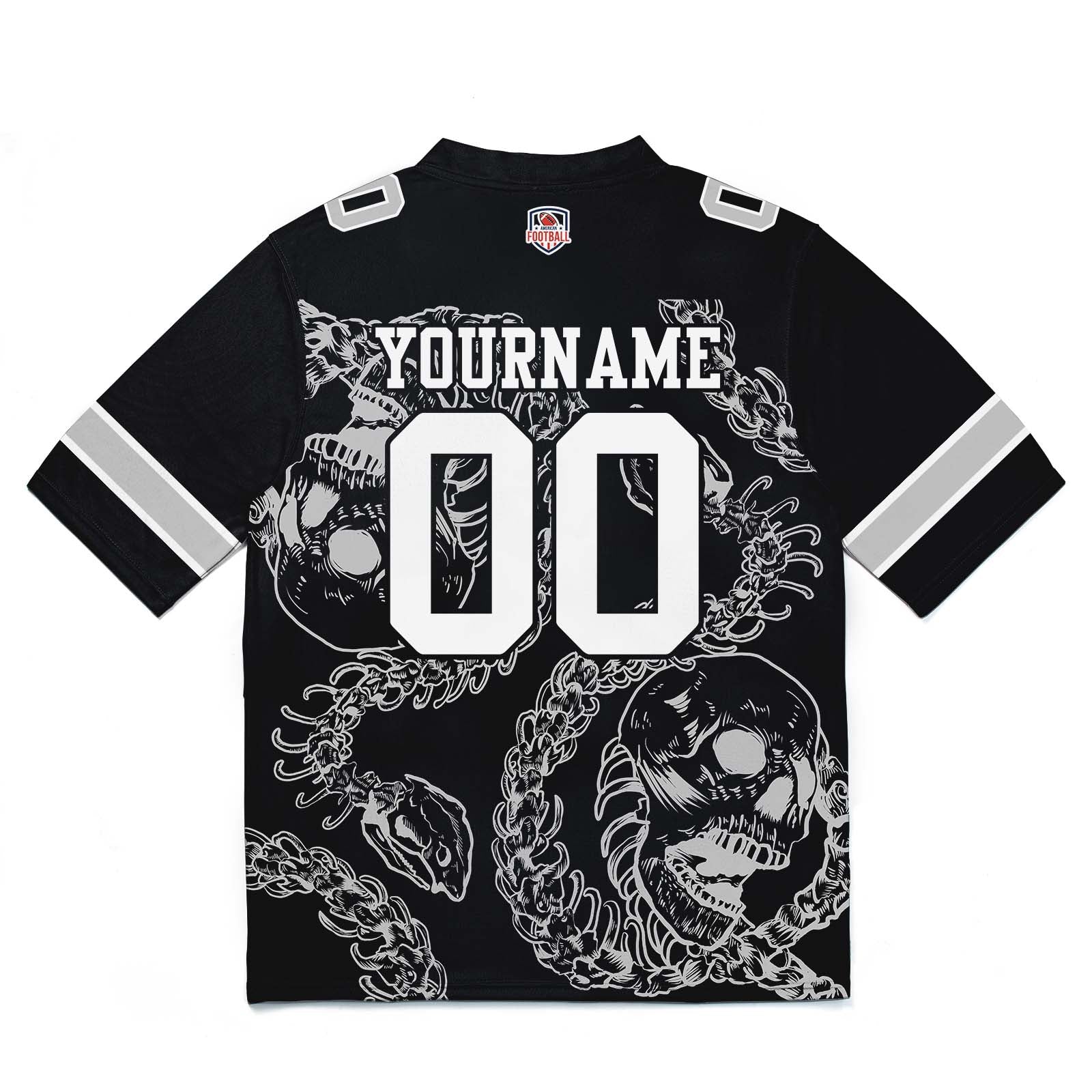 Camiseta de fútbol personalizada con nombre y número del equipo bordados y estampados-color gris hueso