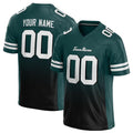 custom authentic gradient fashion football jersey green-black-white mesh