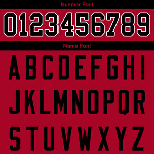 custom authentic gradient fashion football jersey red-black
