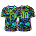 Camiseta de béisbol personalizada para hombres mujeres ni?os y jóvenes con bordados e impresión en morado y verde neón