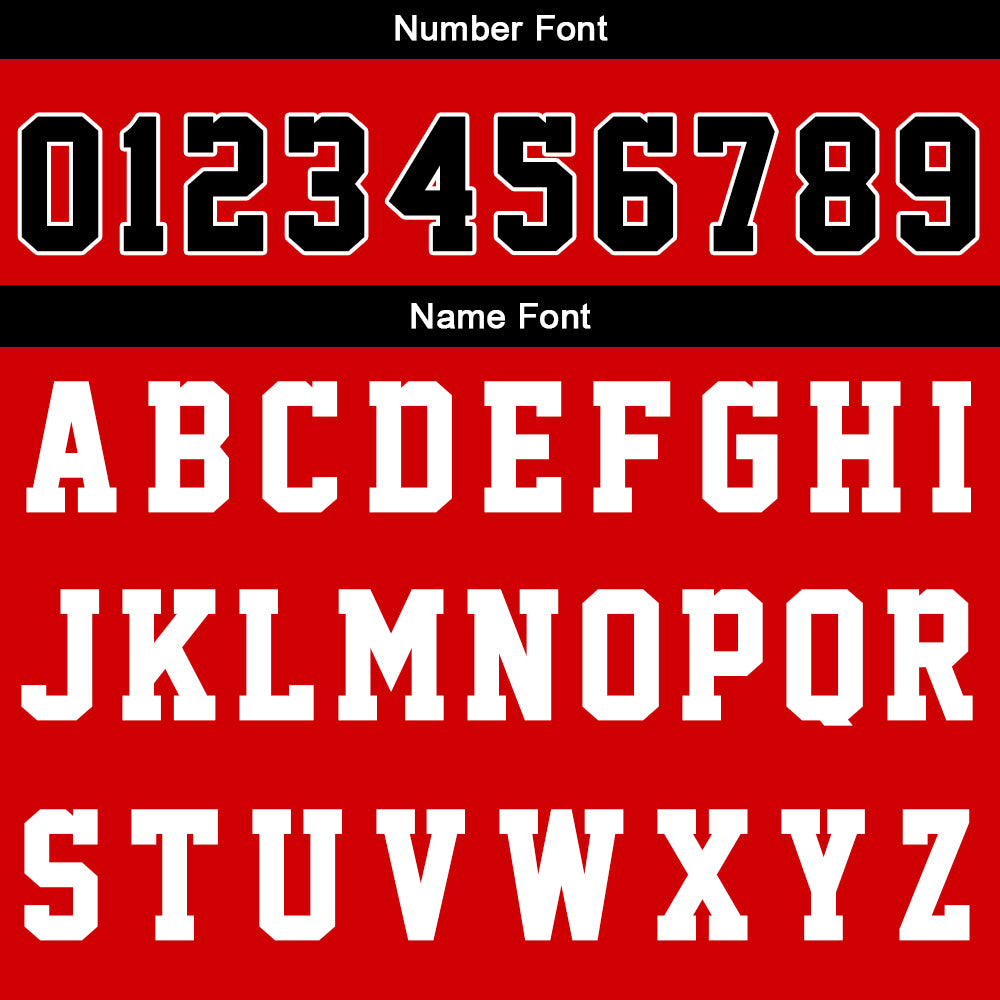 Uniforme de baloncesto personalizado rojo y negro con tu logotipo-nombre y número impresos