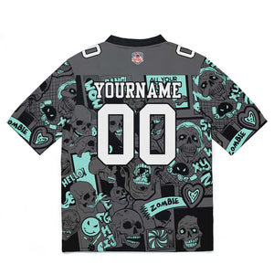 Camiseta de fútbol personalizada con nombre y número del equipo impresos y bordados-color verde claro