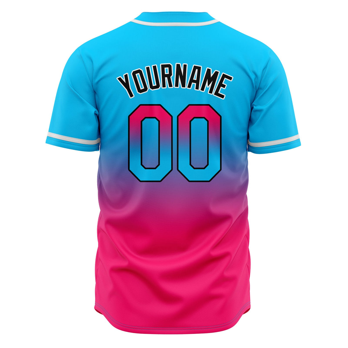 Camisetas de béisbol personalizadas con degradado nombre número y logotipo