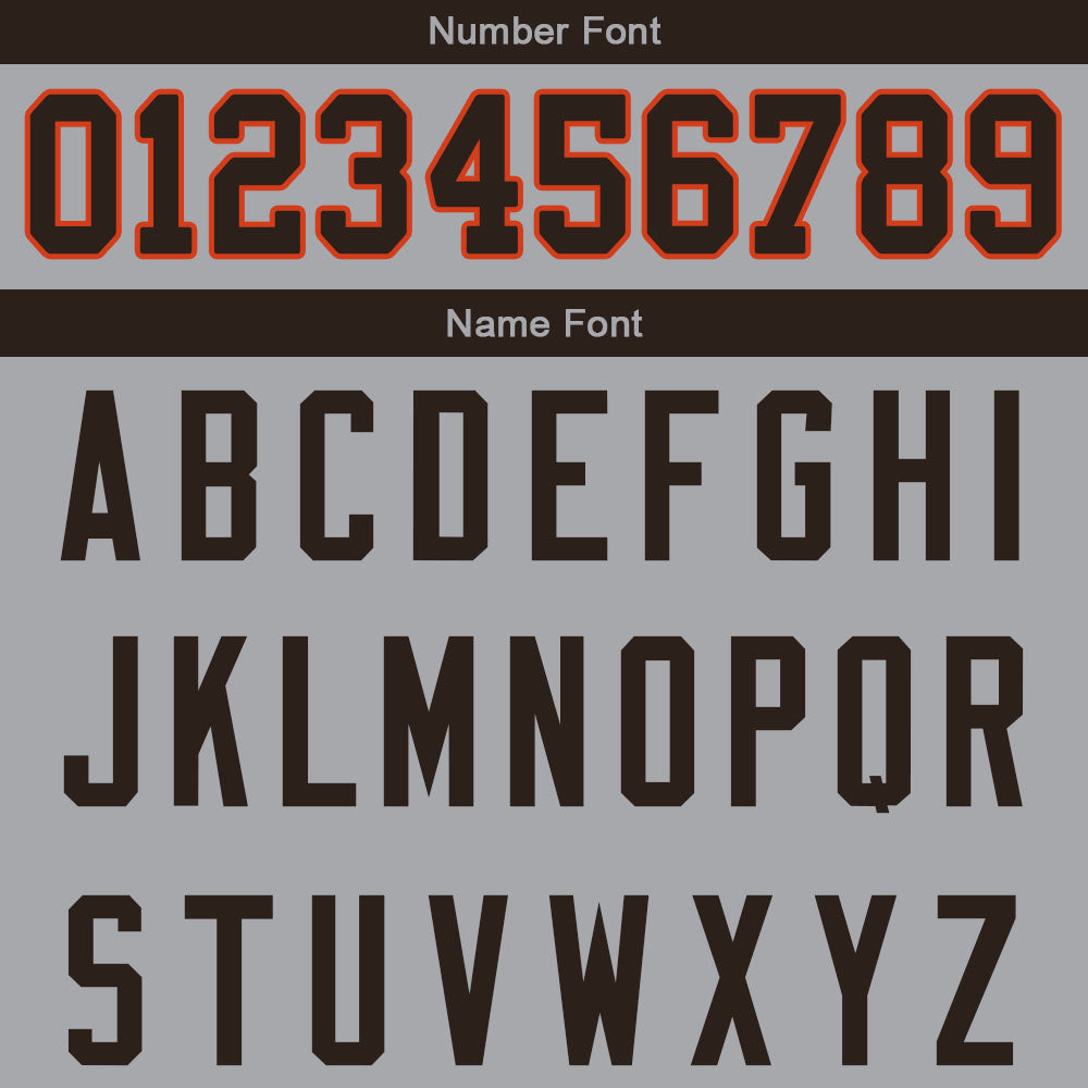 custom authentic gradient fashion football jersey brown-orange-white