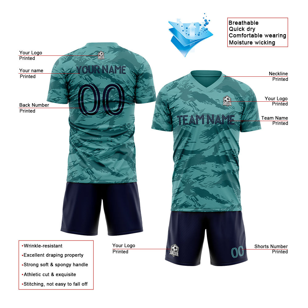 custom soccer uniform jersey kids adults personalized set jersey shirt green