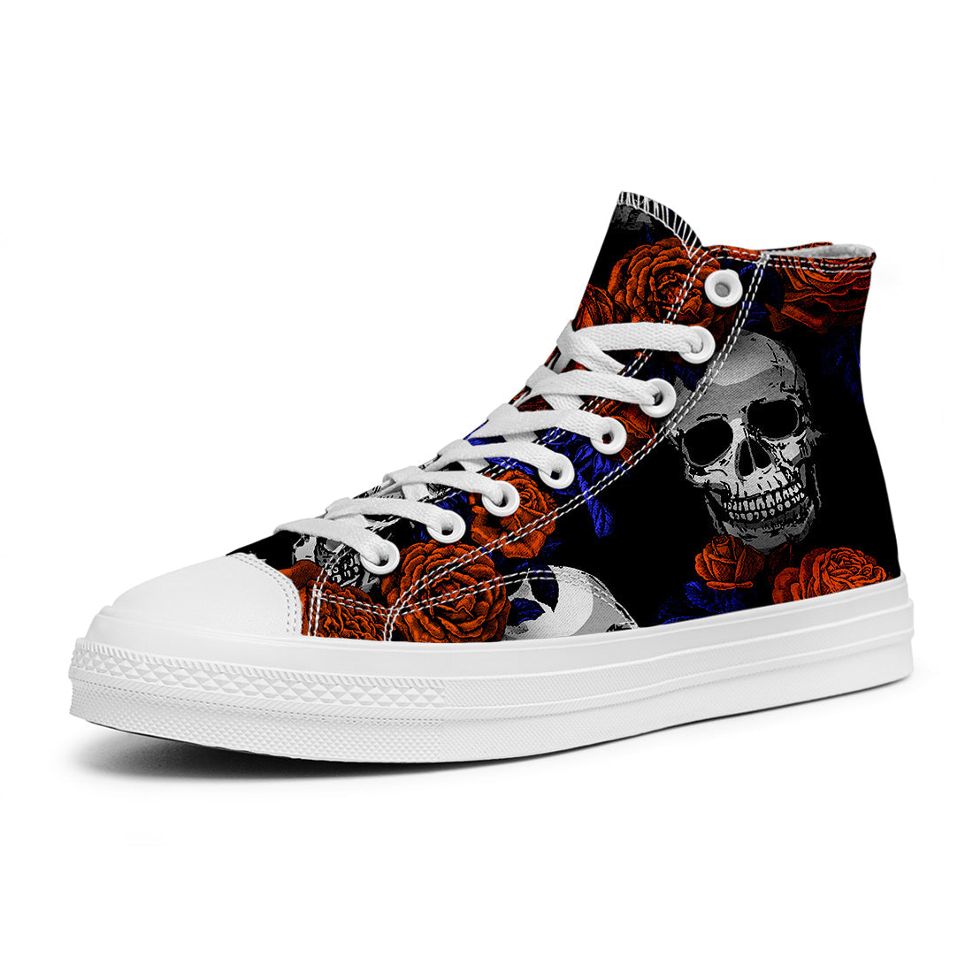 Resalta tu estilo con las zapatillas de lona de caña media Skeleton para hombre y mujer