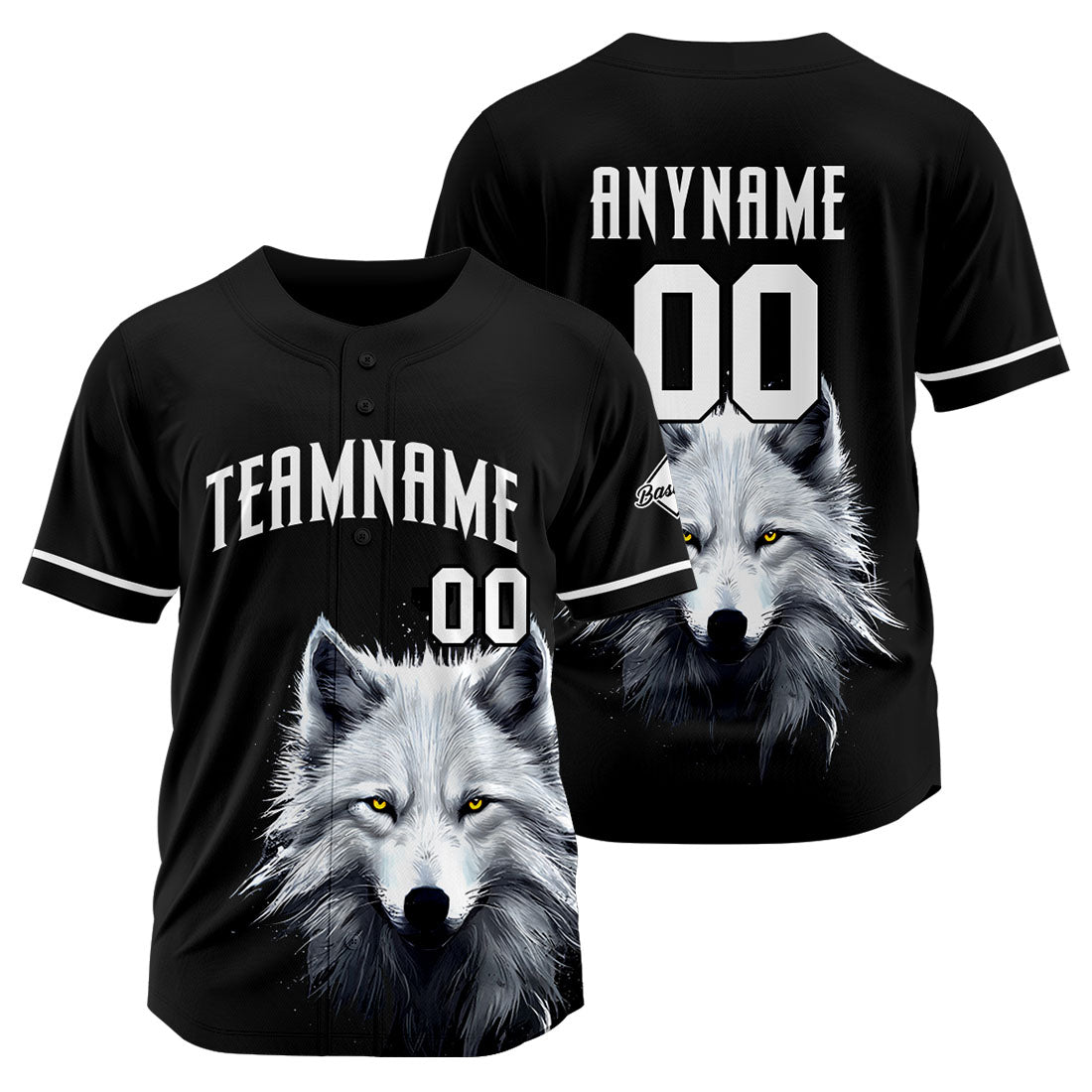 Uniformes de béisbol personalizados Wolf-Black de alta calidad para niños y adultos & optimizados para el rendimiento