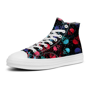 Resalta tu estilo con las zapatillas de lona de caña media Skeleton para hombre y mujer