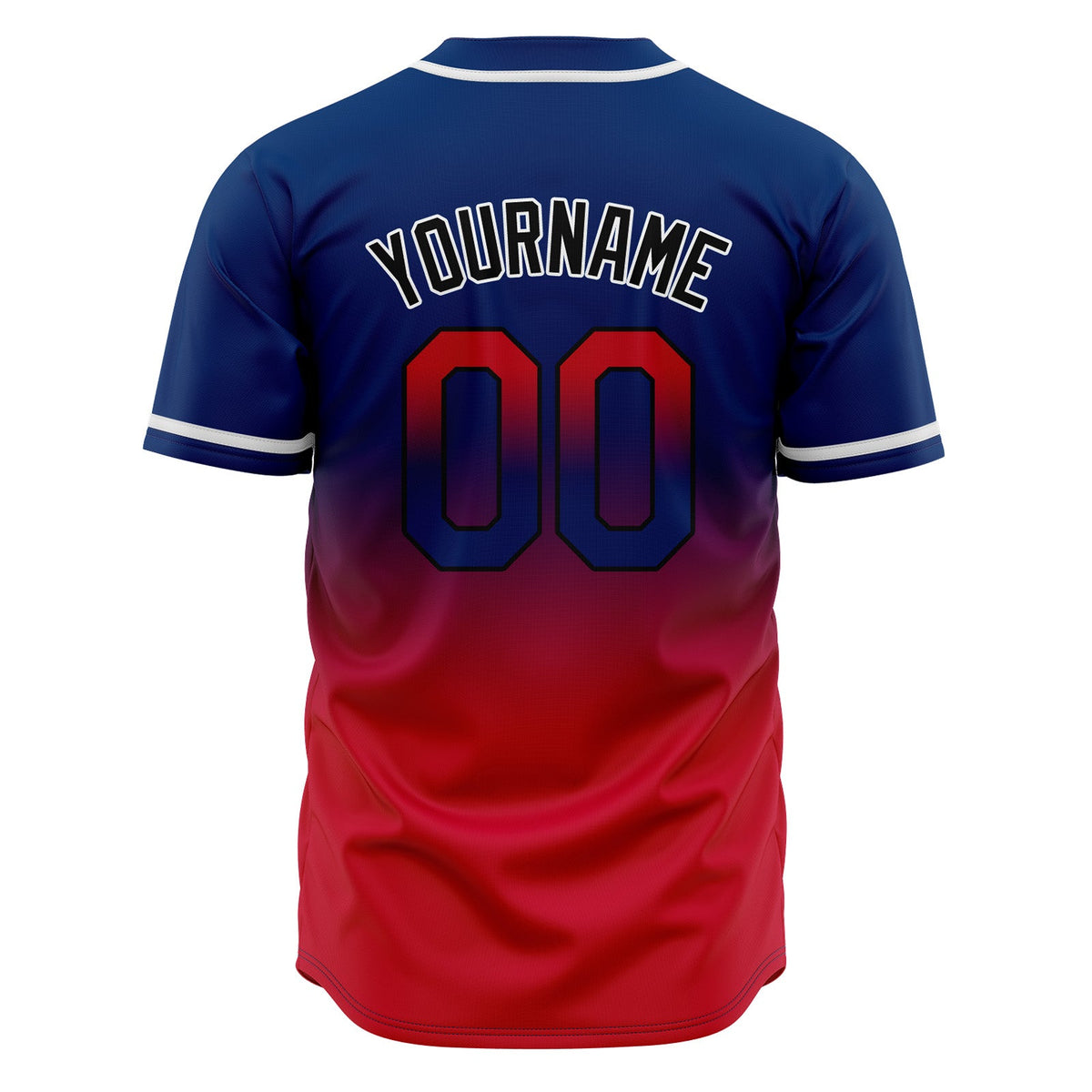Camisetas de béisbol personalizadas con degradado nombre número y logotipo