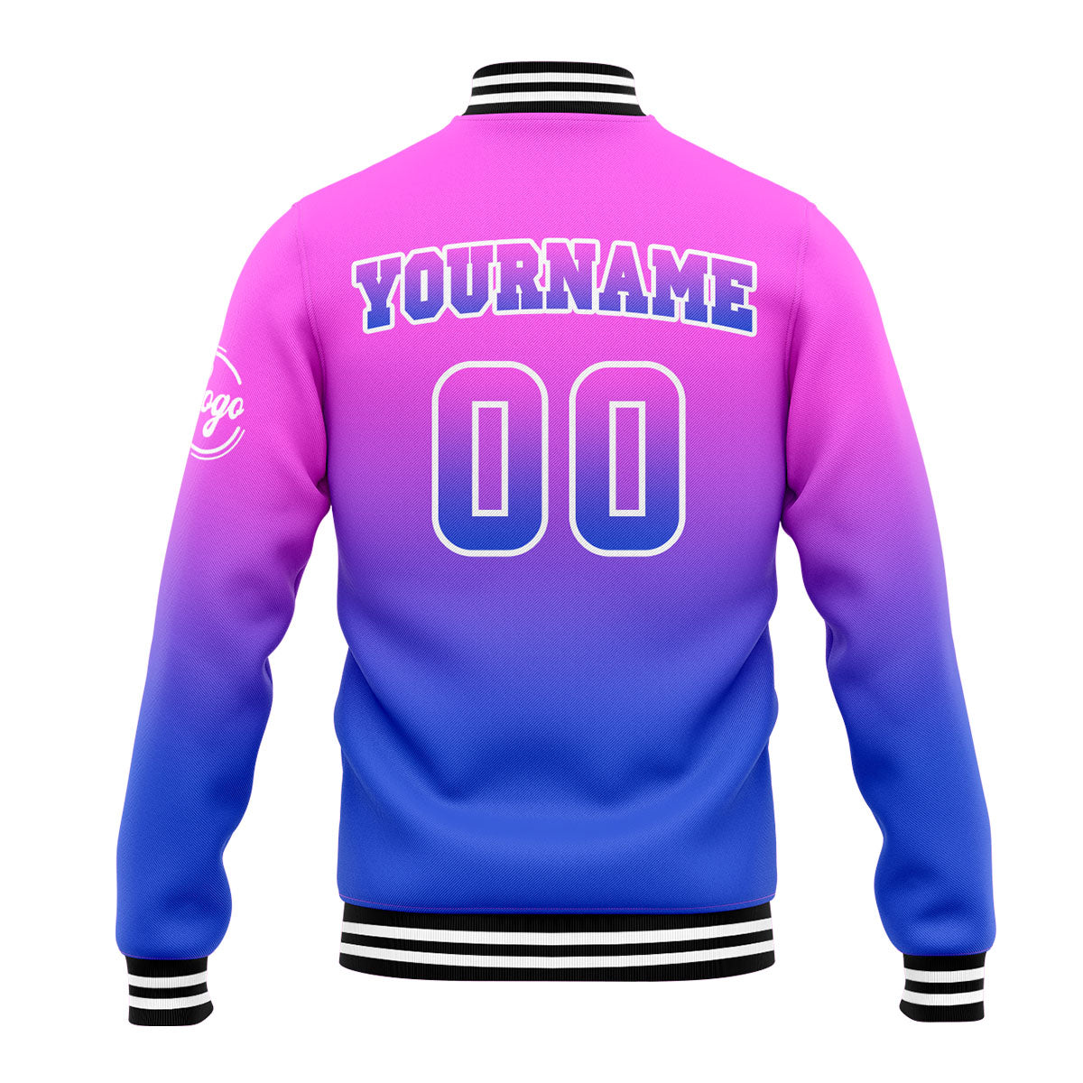 Chaqueta universitaria personalizada estilo Letterman para hombres-mujeres y jóvenes-color rosa y azul