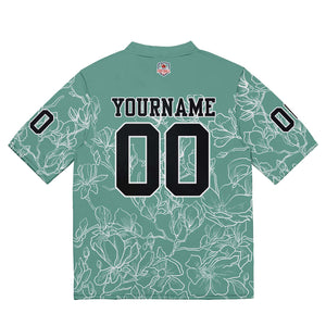 Camiseta de fútbol personalizada con nombre y número del equipo bordados-color verde grisáceo