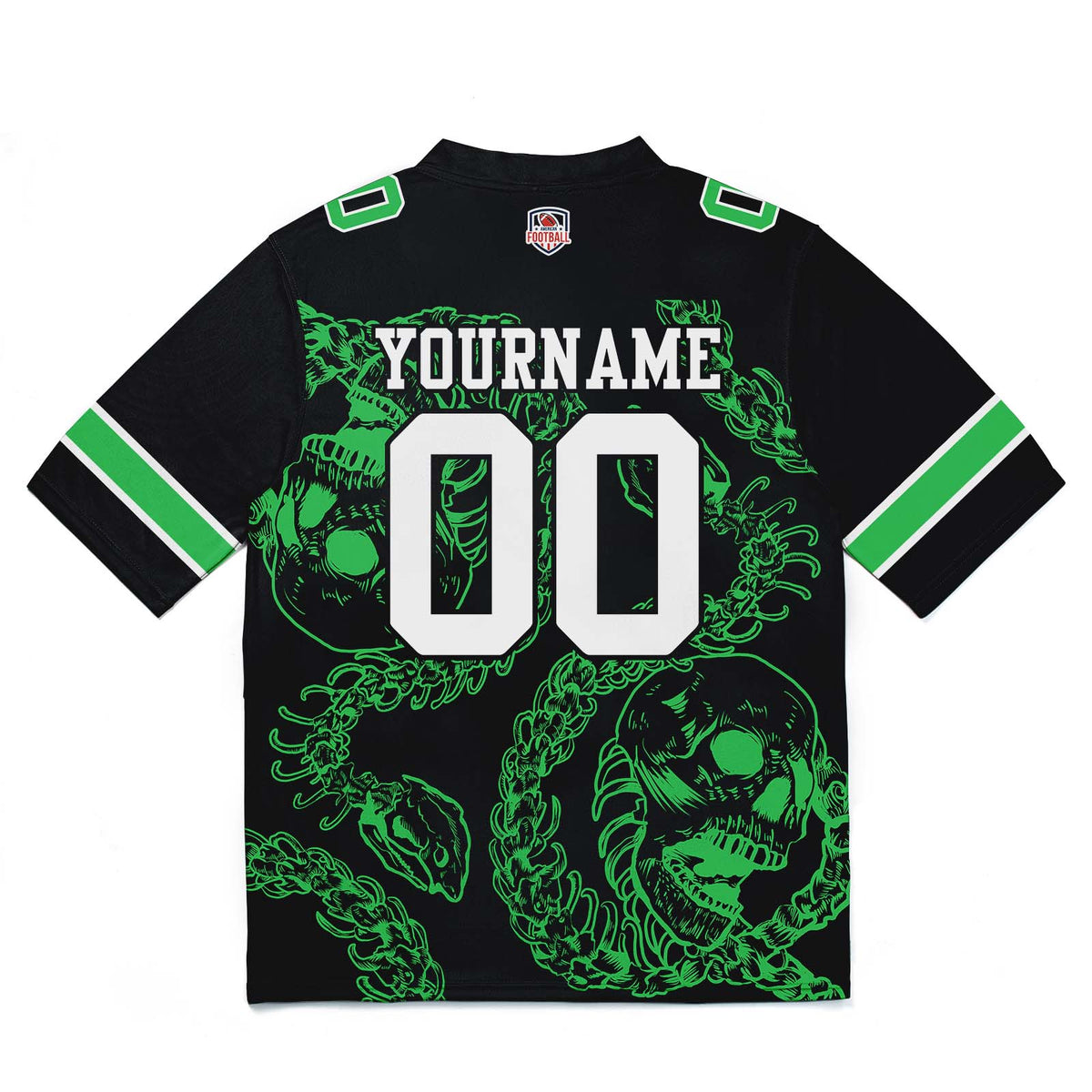 Camiseta de fútbol personalizada con nombre y número del equipo bordados y estampados-color verde hueso