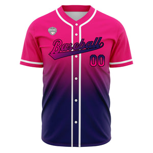 Camisetas de béisbol personalizadas con degradado nombre número y logotipo
