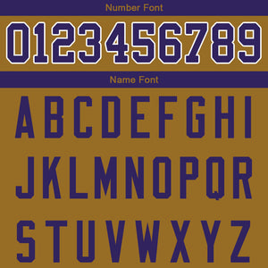 custom authentic gradient fashion football jersey gold-purple-white mesh