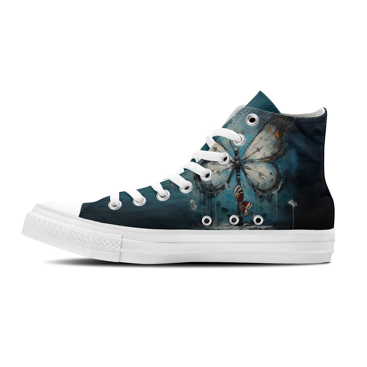 Realza tu estilo con las zapatillas de lona de media caña Butterfly para hombre y mujer