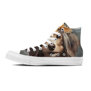 Whiskers Wonderland: Adéntrate en la ternura unisex con nuestras adorables zapatillas de lona de corte medio-con divertidos diseños de gatitos para hombres y mujeres