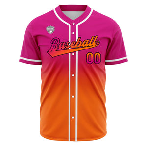Camisetas de béisbol personalizadas con degradado nombre número y logotipo
