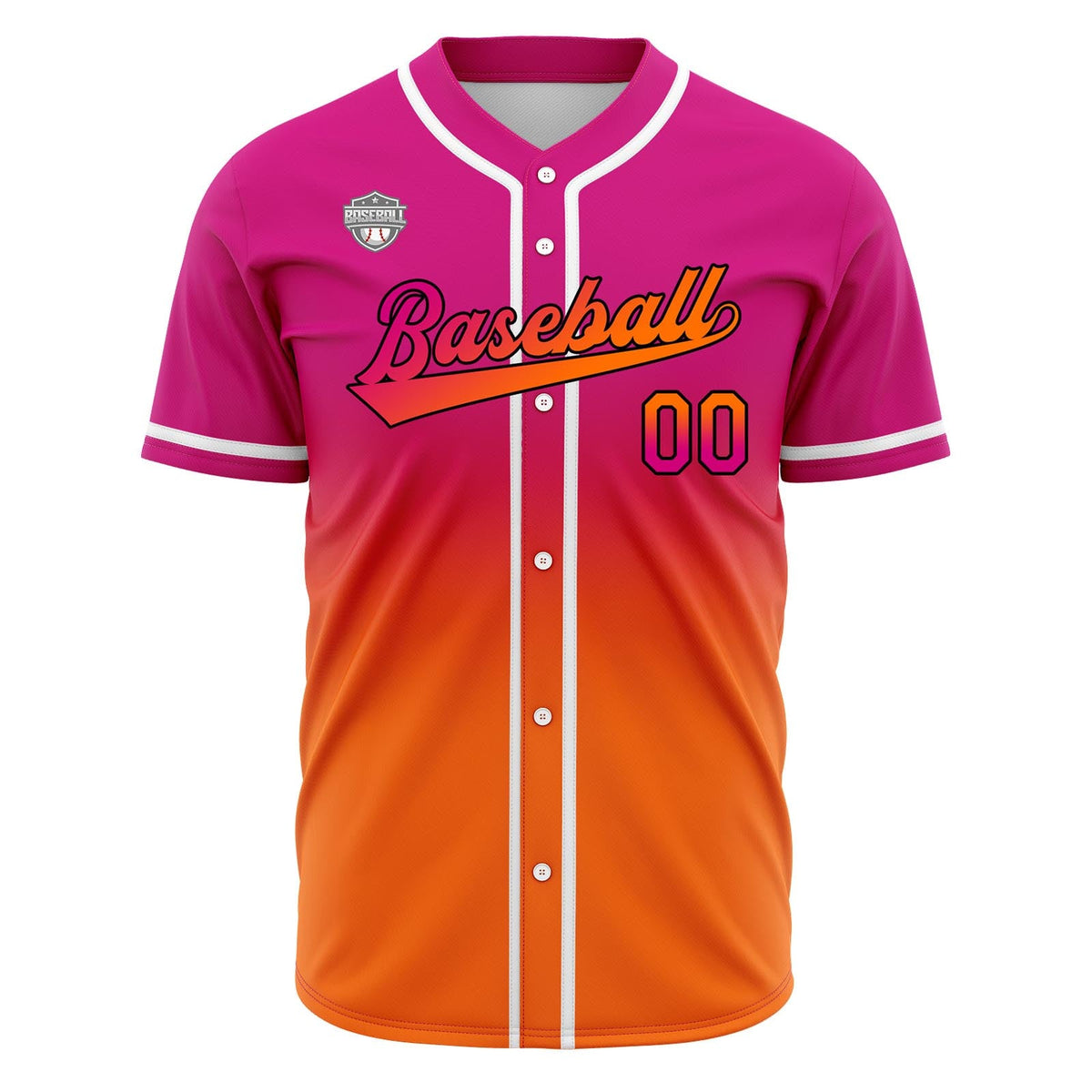 Camisetas de béisbol personalizadas con degradado nombre número y logotipo