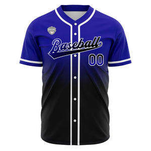 Camisetas de béisbol personalizadas con degradado nombre número y logotipo